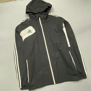 00s Black and White Adidas Windbreaker Men's XL