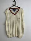 Cream White Tommy Hilfiger Cable Knit Vest Men's XXL