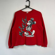 Vintage Mickey Mouse Sweatshirt Disney Womens Medium