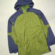 Navy and Green L.L.Bean Raincoat Women's XL