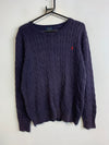 Navy Polo Ralph Lauren Cable Knit Sweater Women's XL