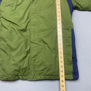 Navy and Green L.L.Bean Raincoat Women's XL