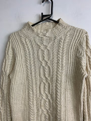 Cream White Ralph Lauren Cable Knit Sweater Women's Medium