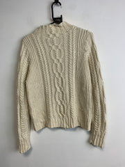 Cream White Ralph Lauren Cable Knit Sweater Women's Medium