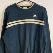 Vintage 90s Navy Adidas Sweatshirt Men's Small