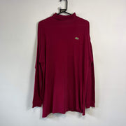 Red Lacoste Turtleneck Sweatshirt Large