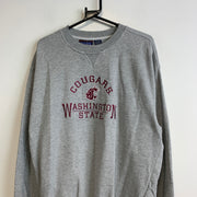 Grey Embroider Sweatshirt Men's Large