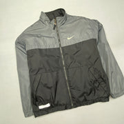 00s Black and Grey Nike Reversible Jacket Men's Small