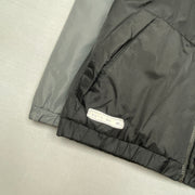 00s Black and Grey Nike Reversible Jacket Men's Small