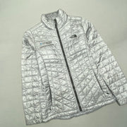 Silver North Face Jacket Women's Small