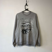 Grey Fruit of the Loom Graphic Print Sweatshirt Men's Large