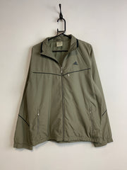 00s Olive Green Adidas Windbreaker Men's Medium