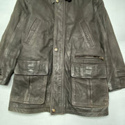 Brown Leather Jacket Men's Large