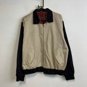 Black and Cream Harrington Jacket Men's Medium