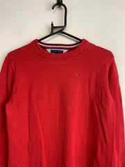 Red Tommy Hilfiger Crew-neck Knitwear Jumper Men's XL