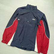 Navy and Red Asics Windbreaker Men's Medium