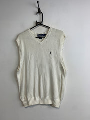 White Ralph Lauren Sleeveless Jumper Men's Large