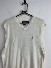 White Ralph Lauren Sleeveless Jumper Men's Large