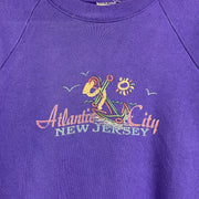 Vintage Purple New Jersey Motif Sweatshirt Medium