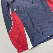 Navy and Red Asics Windbreaker Men's Medium