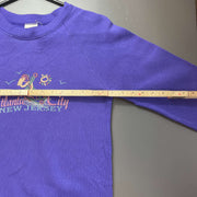 Vintage Purple New Jersey Motif Sweatshirt Medium