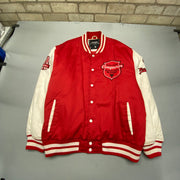 Red and Cream Varsity Baseball Jacket Men's 4XL