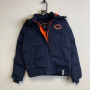 Navy NFL Bears Puffer Jacket Men's Small