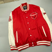 Red and Cream Varsity Baseball Jacket Men's 4XL