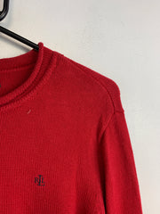 Red Ralph Lauren Crew-neck Knitwear Jumper Men's Medium