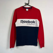 Red Navy Reebok Sweatshirt Small