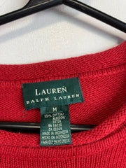 Red Ralph Lauren Crew-neck Knitwear Jumper Men's Medium