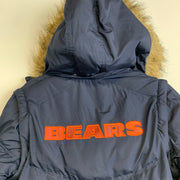 Navy NFL Bears Puffer Jacket Men's Small