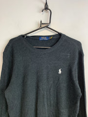 Black Ralph Lauren Crew-neck Jumper Men's Medium