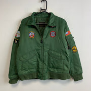 Green B-52 Bomber Jacket Women's XL