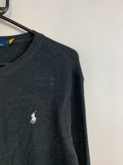 Black Ralph Lauren Crew-neck Jumper Men's Medium