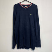 Navy Lacoste Knit Jumper Sweater Large