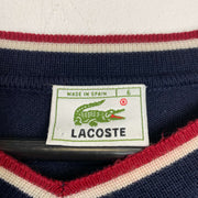 Navy Lacoste Knit Jumper Sweater Large