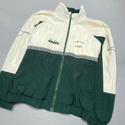 Green and White Diadora Windbreaker Men's Large