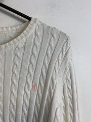 Beige Ralph Lauren Crew-neck Knitwear Jumper Women's Large