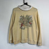 Vintage Yellow Graphic Sweatshirt Womens Small