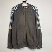 Grey Adidas Full Zip Hoodie Medium