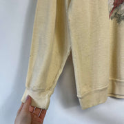 Vintage Yellow Graphic Sweatshirt Womens Small