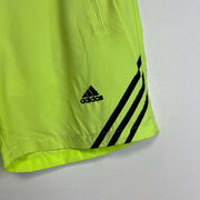 Vintage 90s Neon Yellow Adidas Sport Shorts Men's Small