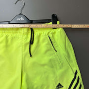 Vintage 90s Neon Yellow Adidas Sport Shorts Men's Small