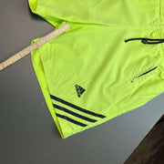 Vintage 90s Neon Yellow Adidas Sport Shorts Men's Small