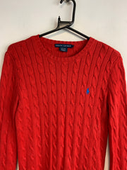 Red Ralph Lauren Crew-neck Knitwear Jumper Women's Medium