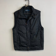 Vintage Black Polo Ralph Lauren Gilet Men's Small