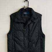 Vintage Black Polo Ralph Lauren Gilet Men's Small