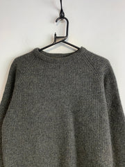 Grey Barbour Crew-neck Crop Jumper Women's Large