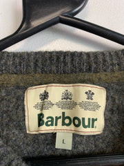 Grey Barbour Crew-neck Crop Jumper Women's Large